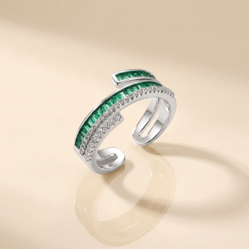 Emerald Layers Adjustable Ring - Myuniclab