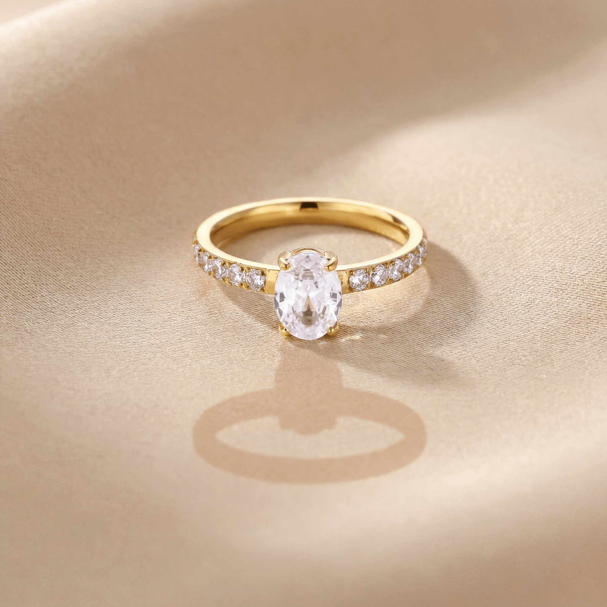 Forever Oval Ring - 14K Gold-Plated - Myuniclab